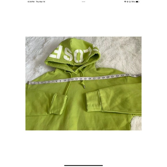 CLOSED Logo Hoodie Lime Green Hoodie Size XL Oversized/Baggie Originally $250 - Picture 10 of 11